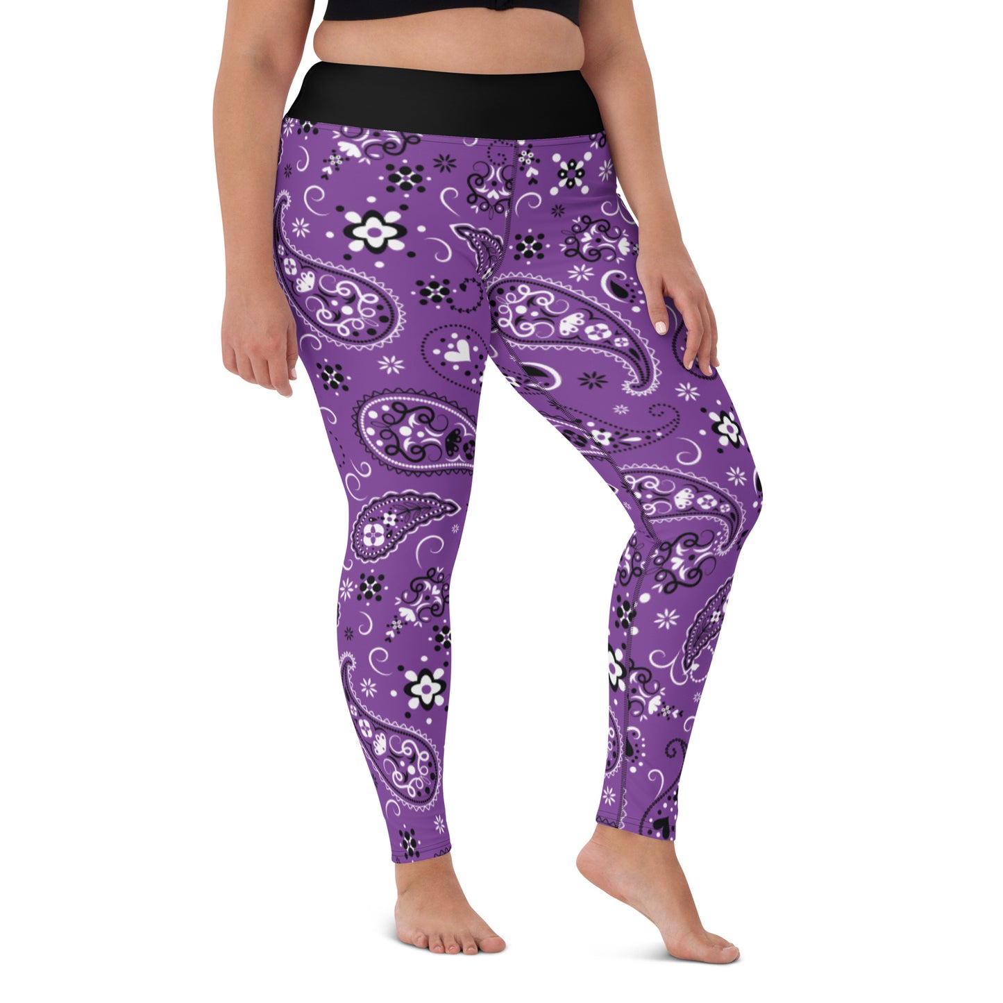 Bandana Print Leggings (Purple)