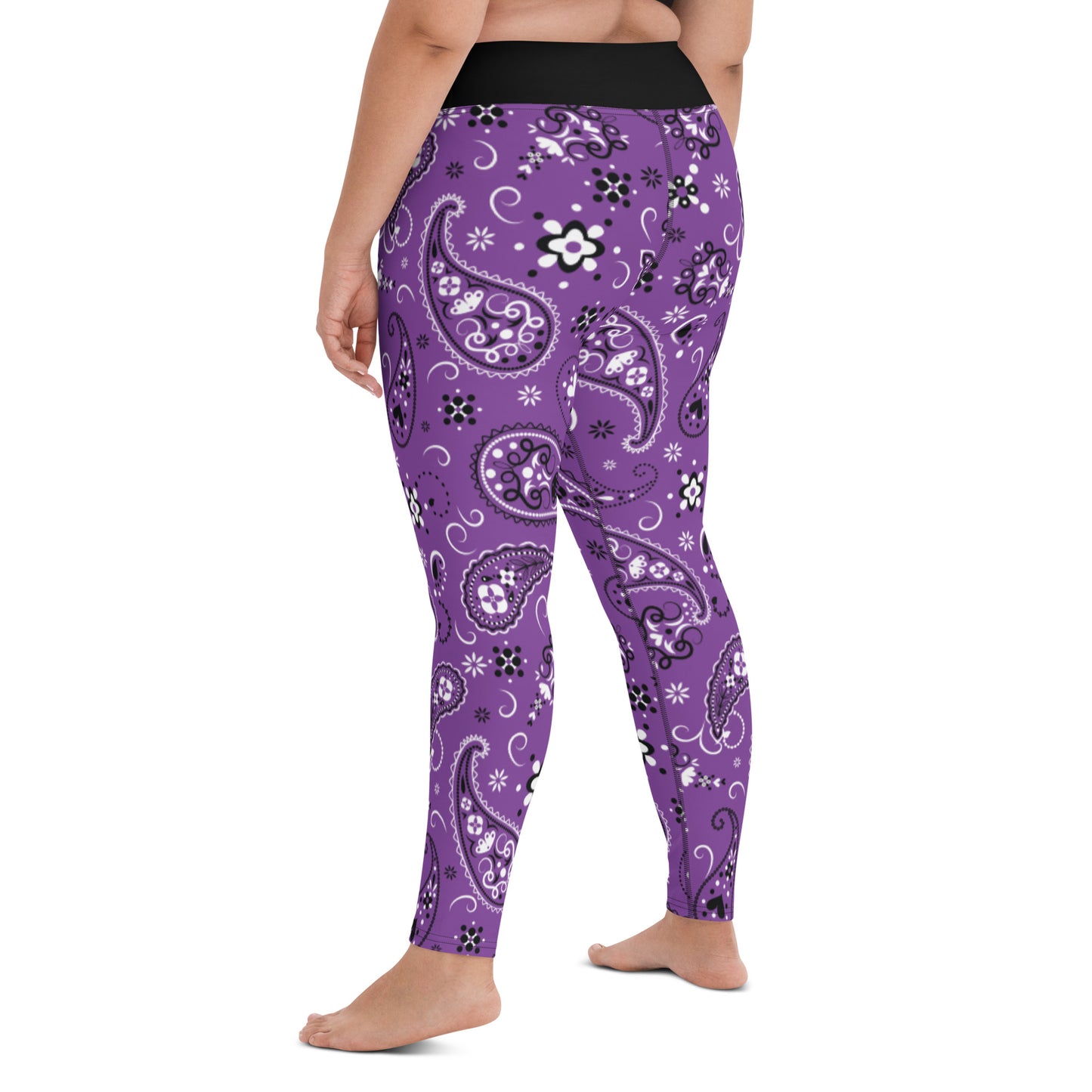 Bandana Print Leggings (Purple)