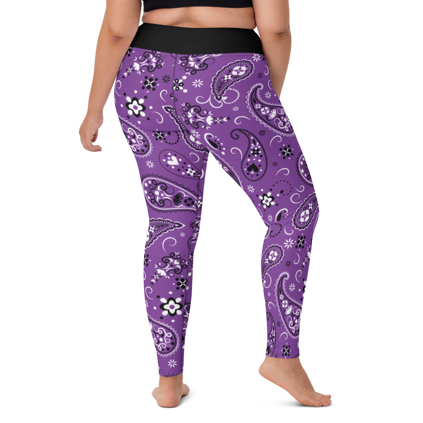 Bandana Print Leggings (Purple)