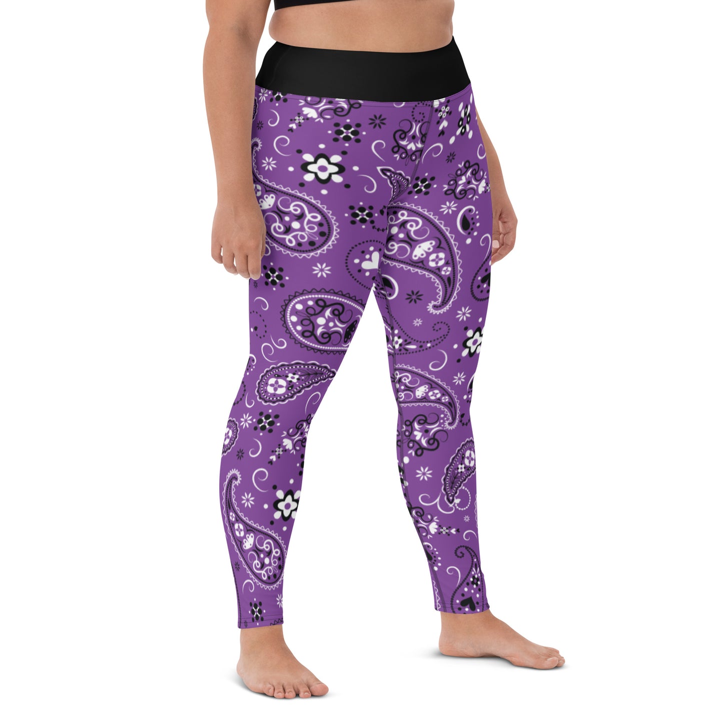 Bandana Print Leggings (Purple)