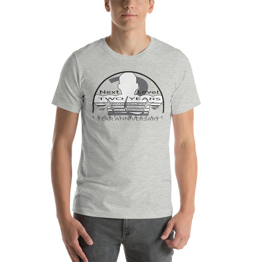 Next Level Sports Message 2 year Anniversary (Unisex t-shirt)