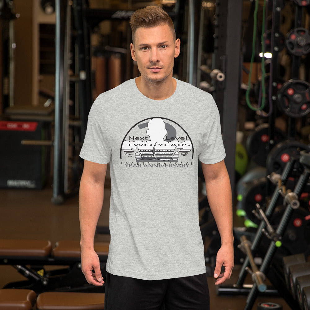 Next Level Sports Message 2 year Anniversary (Unisex t-shirt)