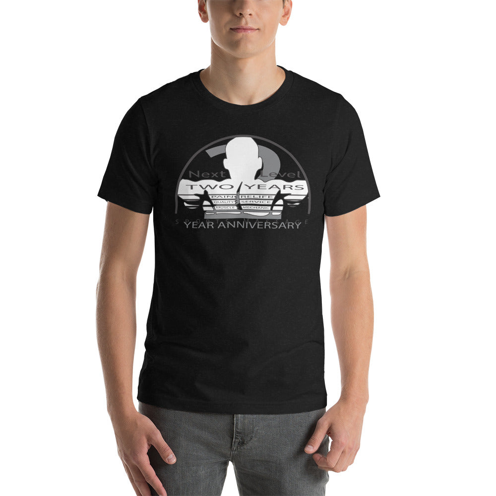 Next Level Sports Message 2 year Anniversary (Unisex t-shirt)