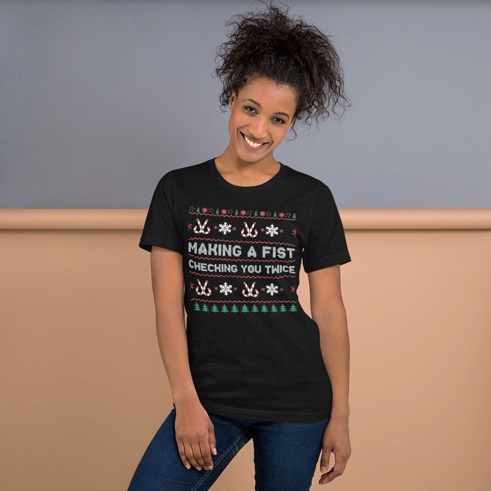 Christmas Fist (Unisex t-shirt)