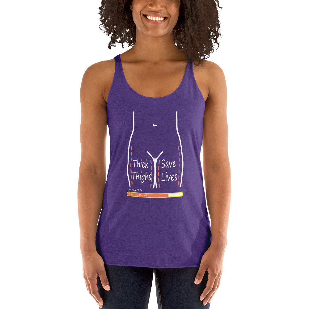 Thick Thighs Save Lives Racerback Tank